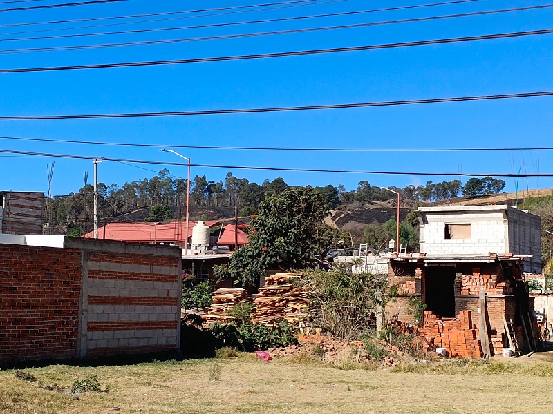 Aspecto de una vivienda cerecana al cerro Zapotecas en San Andrés Cholula.