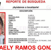 Ficha de búsqueda de desaparición de Dannaely Ramos Gónzalez