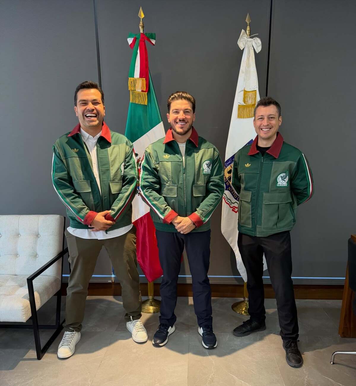 Chamarra hecha por Mauro Garfias para Samuel García, Jorge Luis Máynez, Luis Donaldo Colosio.