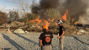 Movilización tras incendio de pastizal en Nuevo León