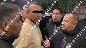 Detienen a 'El Cariguante', allegado de Sandra Cuevas, tras ser liberado del Reclusorio Norte.