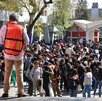 Simulacro de sismo en la Prepa 8 de la Ciudad de México.