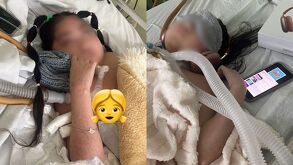 Génessis internada en el hospital.