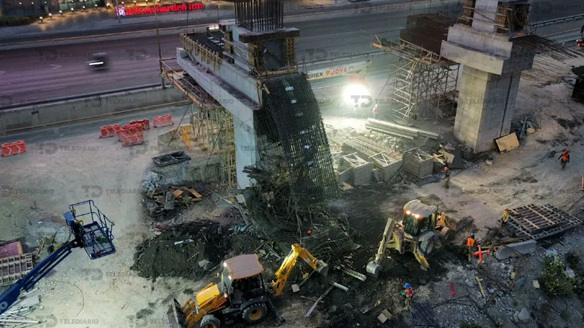 Una estructura en proceso de construcción correspondiente a la Línea 4 del Monorriel colapsó durante la madrugada de este domingo 1 de marzo.