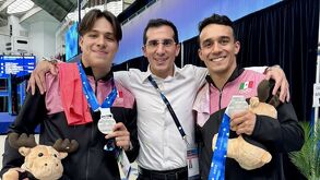 Rommel Pacheco con Juan Manuel Celaya y Osmar Olvera en Montreal.