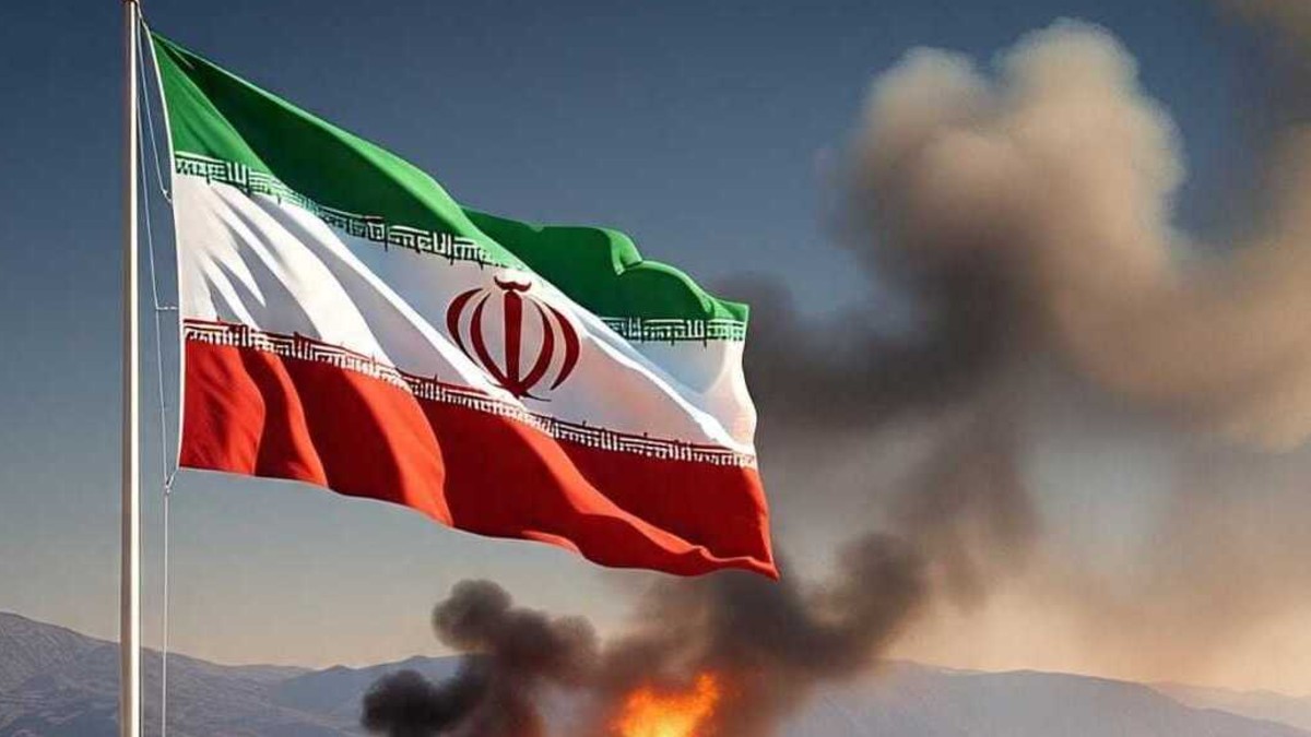 Conflicto en Medio Oriente y bandera de Irán