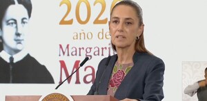 Claudia Sheinbaum hablando de Karina Barrón en La Mañanera