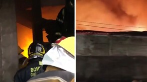 Bodega de plásticos incendiada en Valle de Chalco.