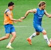 Iker Fimbres y Nicolás Sánchez entrenando en El Barrial.