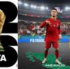 Cristiano Ronaldo en el mapa de México con ropa de Portugal