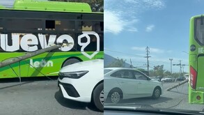 La estructura atravesó la carrocería del camión y la golpeó con fuerza