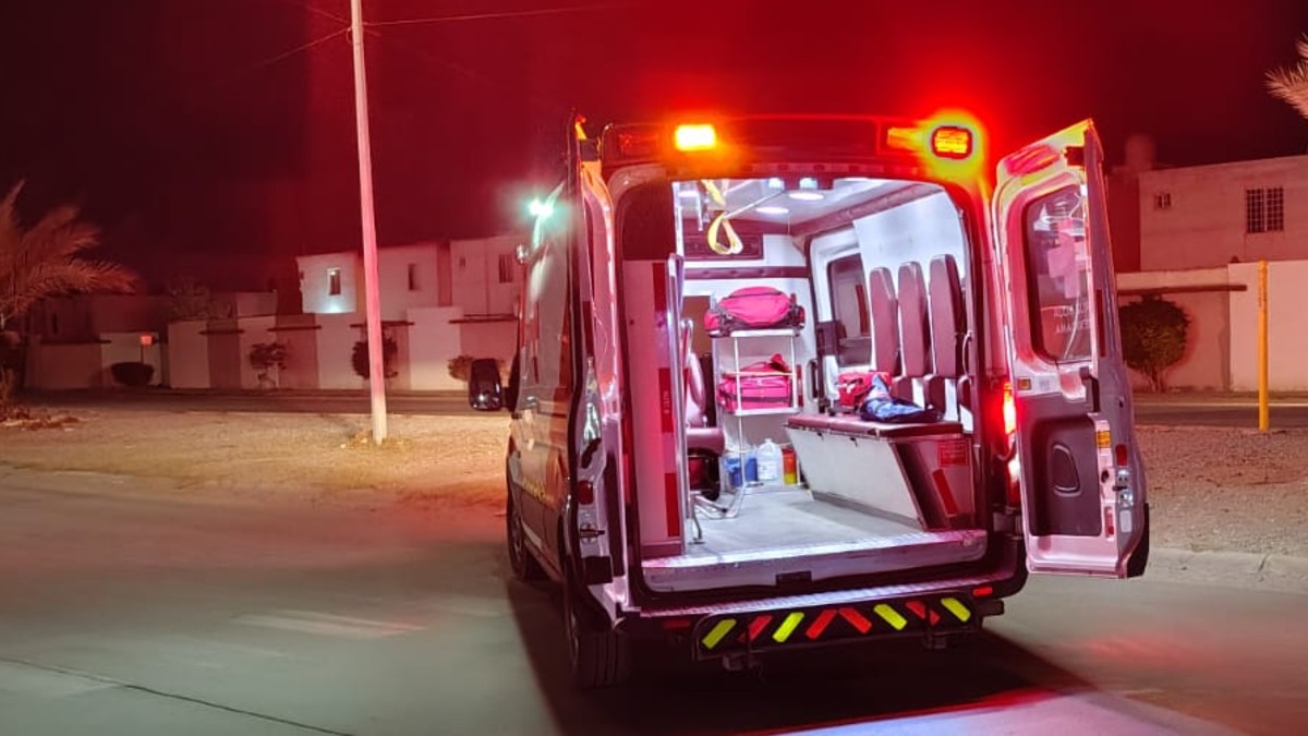 Ambulancia de la Cruz Roja Mexicana en la ciudad de Torreón
