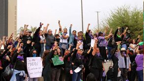 contingente-mujeres-llegan-a-plaza-mayor-de-torreón