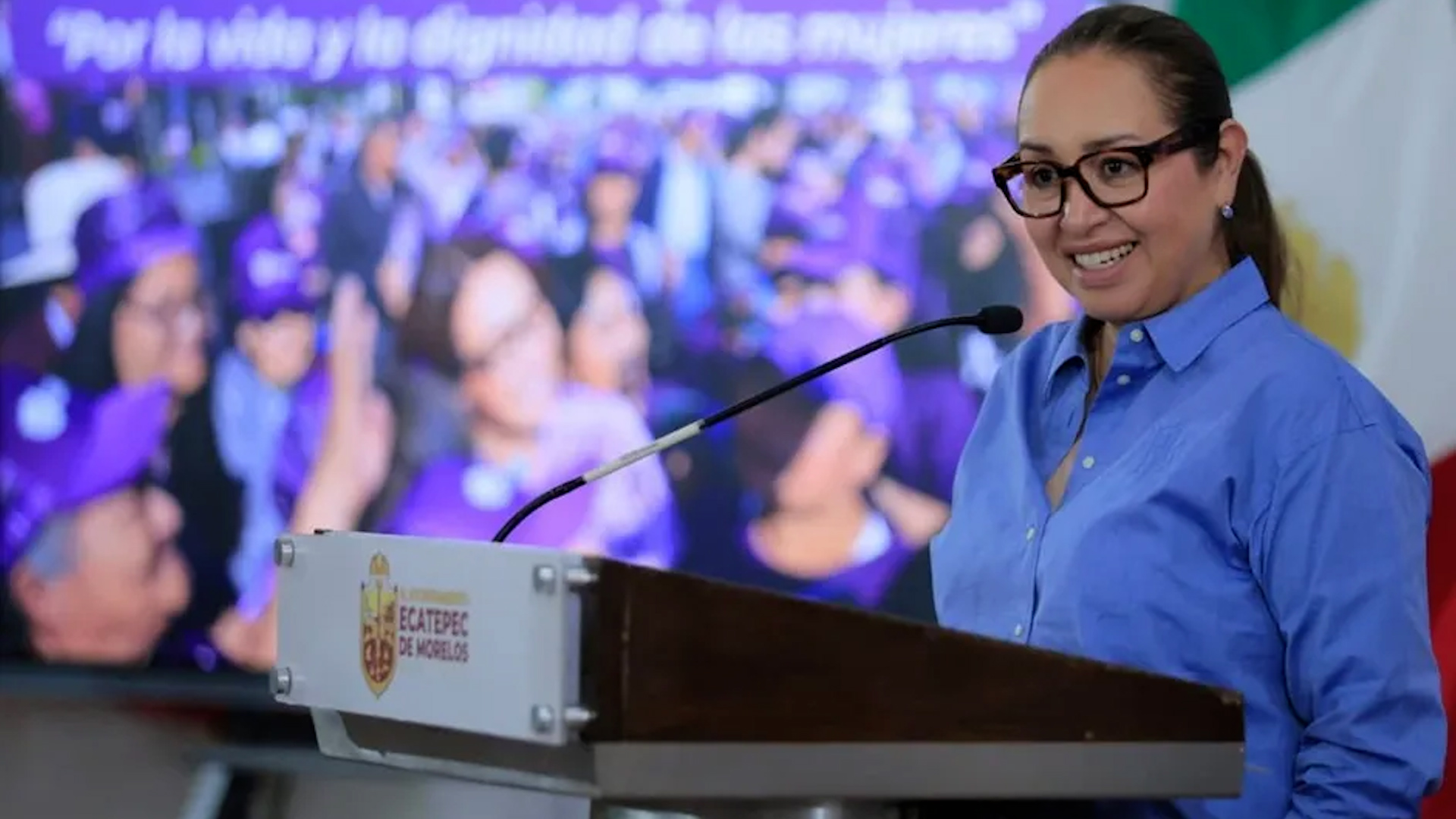 La alcaldesa Azucena Cisneros Coss expresó que las mujeres de Ecatepec no están solas.