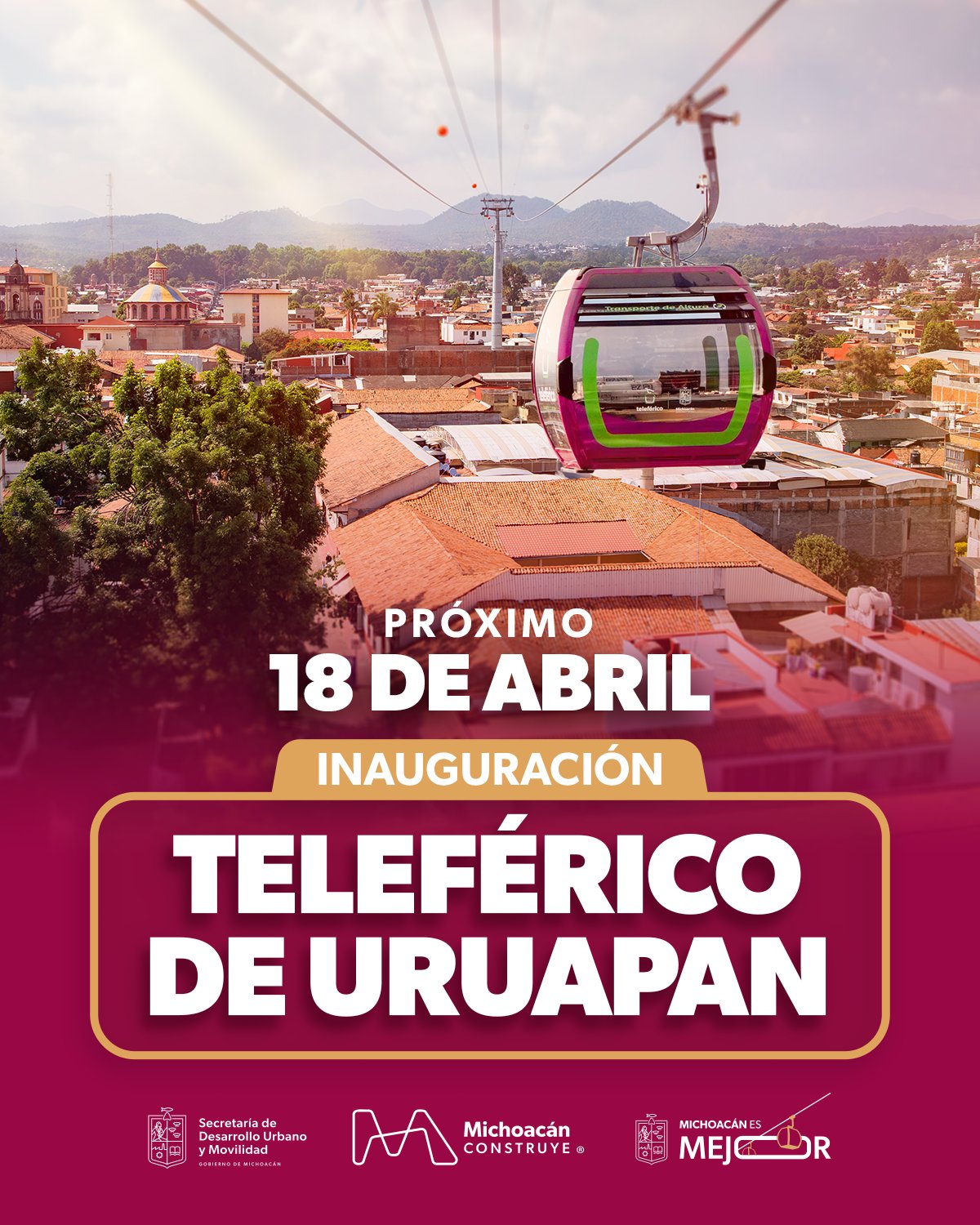 El nuevo teleférico de Uruapan en el estado de Michoacán es una realidad, y ya se ha confirmado la fecha oficial de su inauguración; conoce todos los detalles.