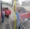 Usuaria de transporte publico capta violenta persecución y amenazas entre chofer y automovilista en Guadalajara.