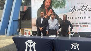 Organizadores concierto Marco Antonio Solís en Monterrey en rueda de prensa.