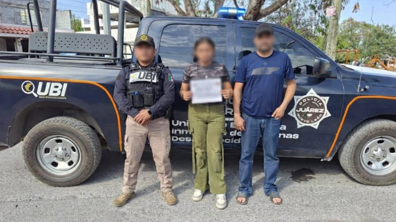 Elementos de la Unidad de Búsqueda Inmediata de Juárez localizaron con vida a Daniela, de 14 años, quien había sido reportada como desaparecida.