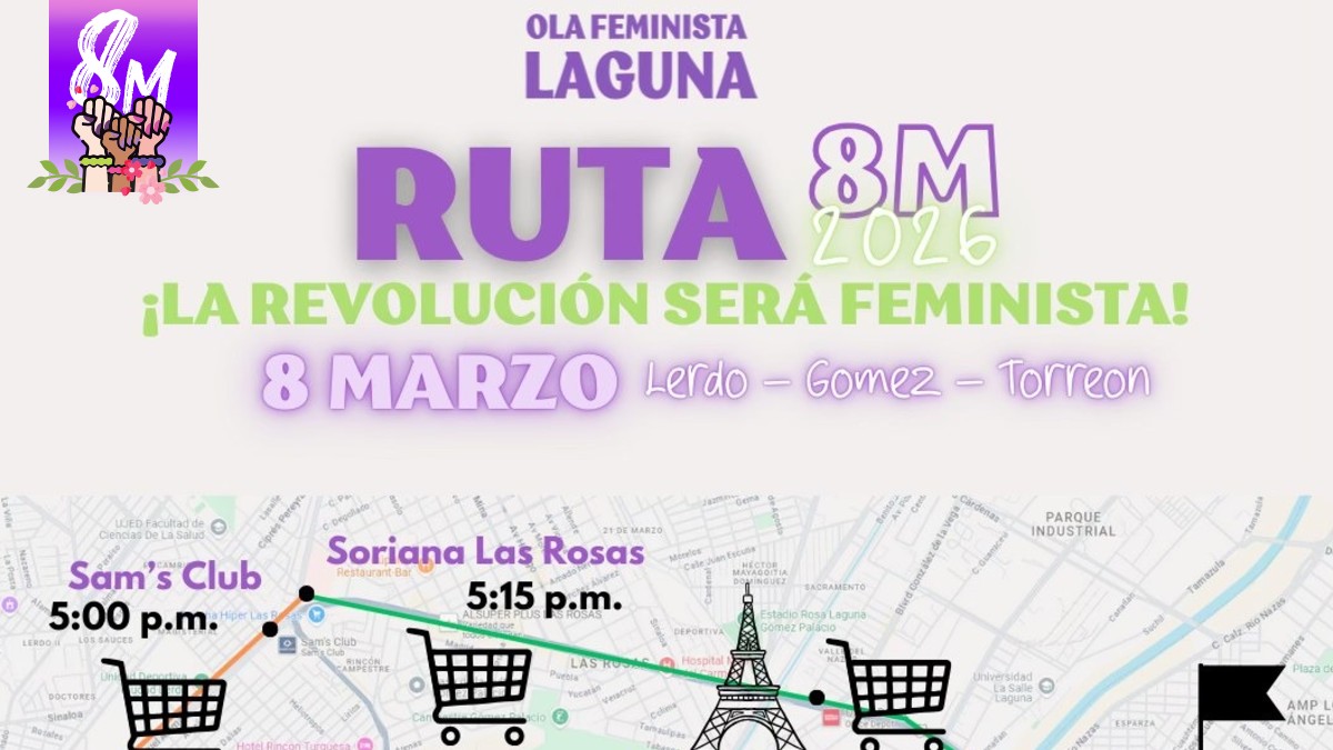 Ruta de la marcha del 8 de marzo de 2026