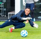 Keylor Navas en el entrenamiento de Pumas previo al duelo contra Necaxa.