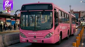 Conductora de unidad rosa del Mexibús crea espacio seguro