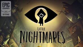 El logotipo de Little Nightmares con el logo de Epic Games Store