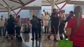 Pelea estación Félix U.Gomez