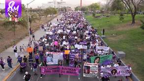 Marcha del 8M en Monterrey.