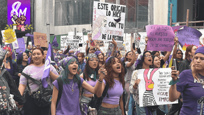 Marcha por 8M inicia en Monterrey