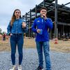 Samuel García y Mariana Rodríguez en obras en Distrito Infantil de Nuevo León