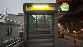 Cierre de estación Y Griega en Metro de Monterrey.