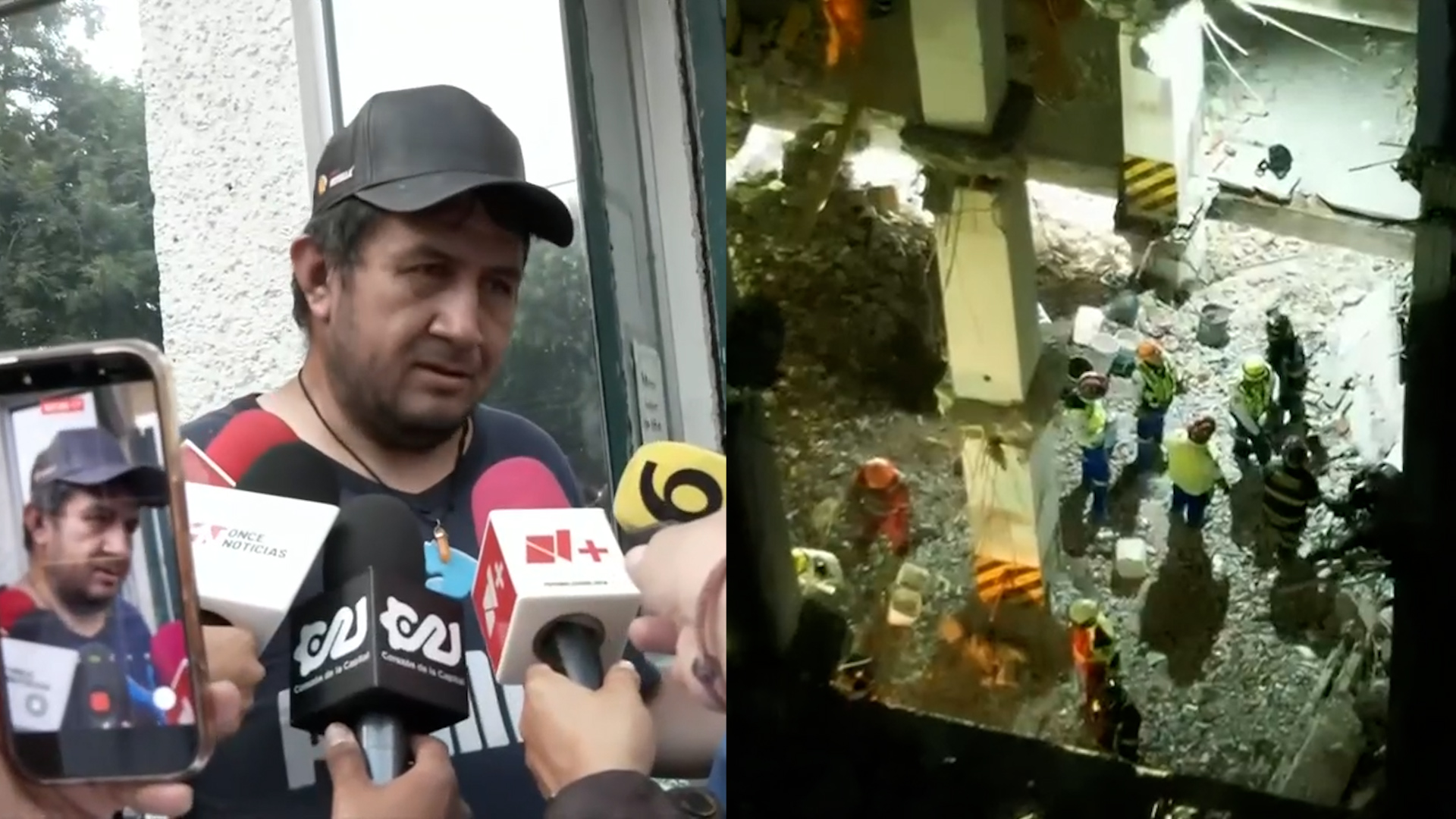 Luis Miranda, de 46 años, es el único rescatado con vida tras el derrumbe en San Antonio Abad. Se encuentra en el Hospital Rubén Leñero.