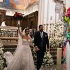 Farid Dieck y Jessica Fernández en su boda en la Catedral de Monterrey.