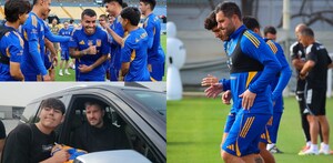 Jugadores de Tigres en el entrenamiento con el equipo.