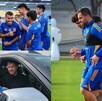 Jugadores de Tigres en el entrenamiento con el equipo.
