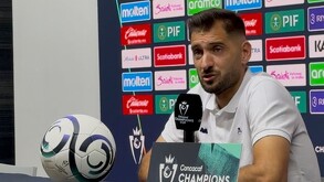 Nicolás Sánchez en conferencia de prensa después del partido entre Rayados y Cruz Azul.