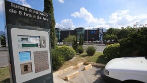 Parquímetros en San Pedro Garza García.
