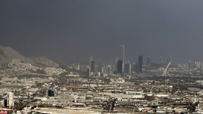 Desde temprana hora varias estaciones del Sistema de Monitoreo Ambiental aparecieron en color naranja, indicando una mala calidad del aire.