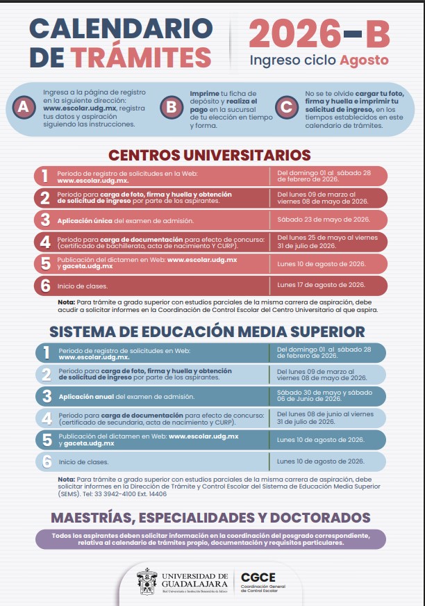 calendario de trámites 2026-B
