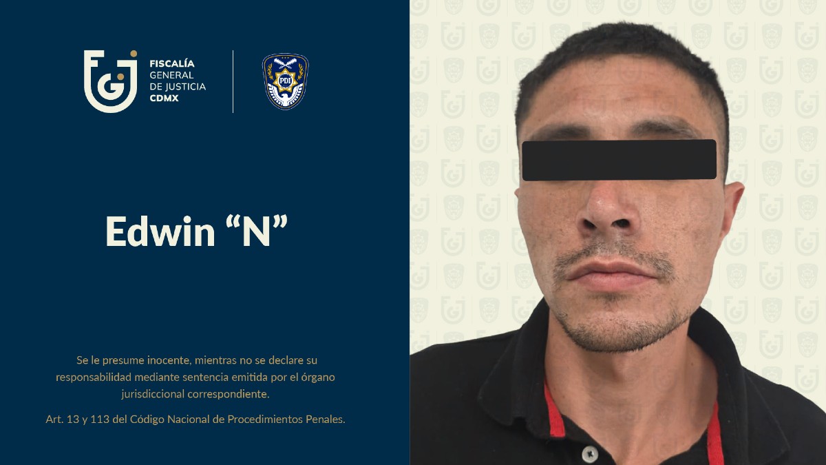 Ficha de captura de Edwin 'N', sujeto que mató a su mamá en Iztapalapa.