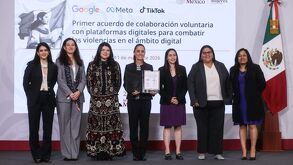 Google TikTok Meta y Sheinbaum firman acuerdo contra violencia