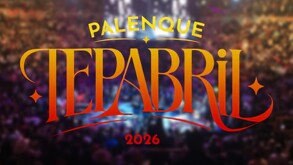 Tipografía oficial del Palenque de Tepabril 2026 con una imagen del recinto con un concierto y público desenfocado en el fondo