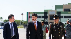 Gobernador de Nuevo León durante despliegue de elementos de Fuerza Civil.