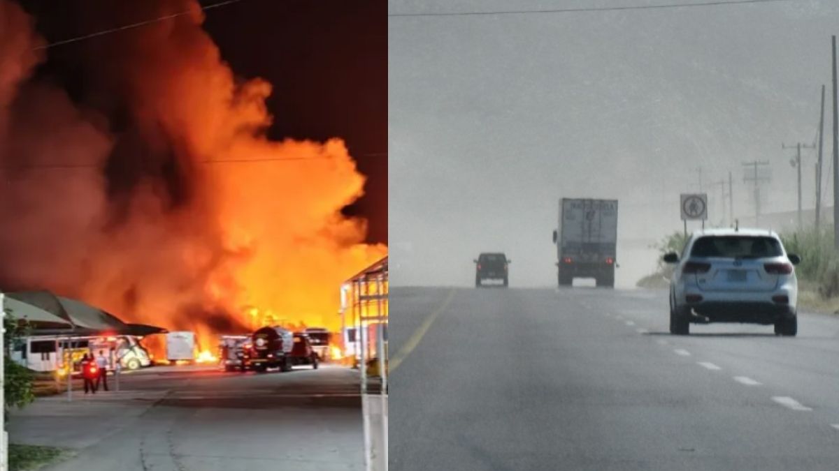 Incendio y tolvaneras de Torreón