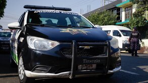 una patrulla de la policía municipal de tlaxcala