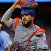 Omar Narváez, cátcher de Venezuela con los Mets de Nueva York.
