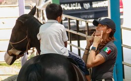 Menor sobre un caballo