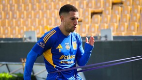Fernando Gorriarán entrenando con Tigres.