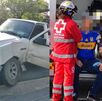 Hiombre herido ante choque ocurrido en Colonia Obrera
