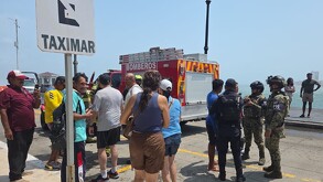 Turistas rescatados tras nortazo en muelle de Veracruz